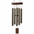 Campana a Vento in Metallo e Legno 75cm Colore Bronzo