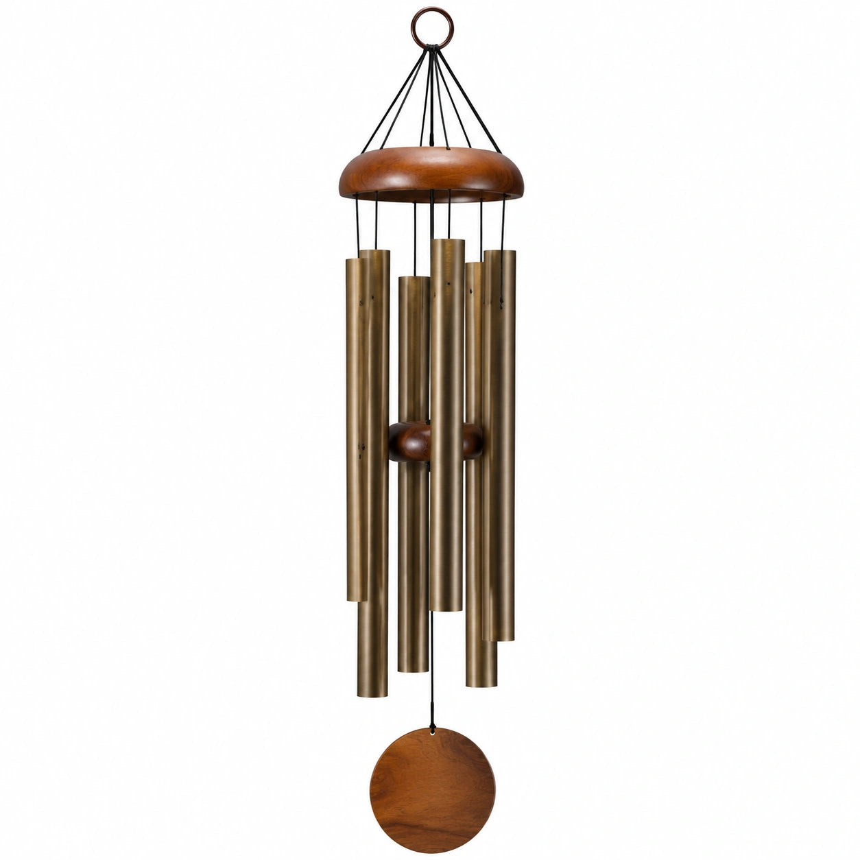 Campanelli Eolici in Bronzo e Legno per Esterno, 80 cm