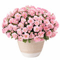 Composizione di Begonie Artificiali Rosa in Vaso Decorativo