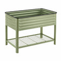 Letto da Giardino Rialzato in Metallo Verde 80x40x75 cm