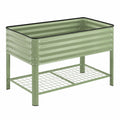 Fioriera rialzata in metallo verde 76x38x76 cm per giardino