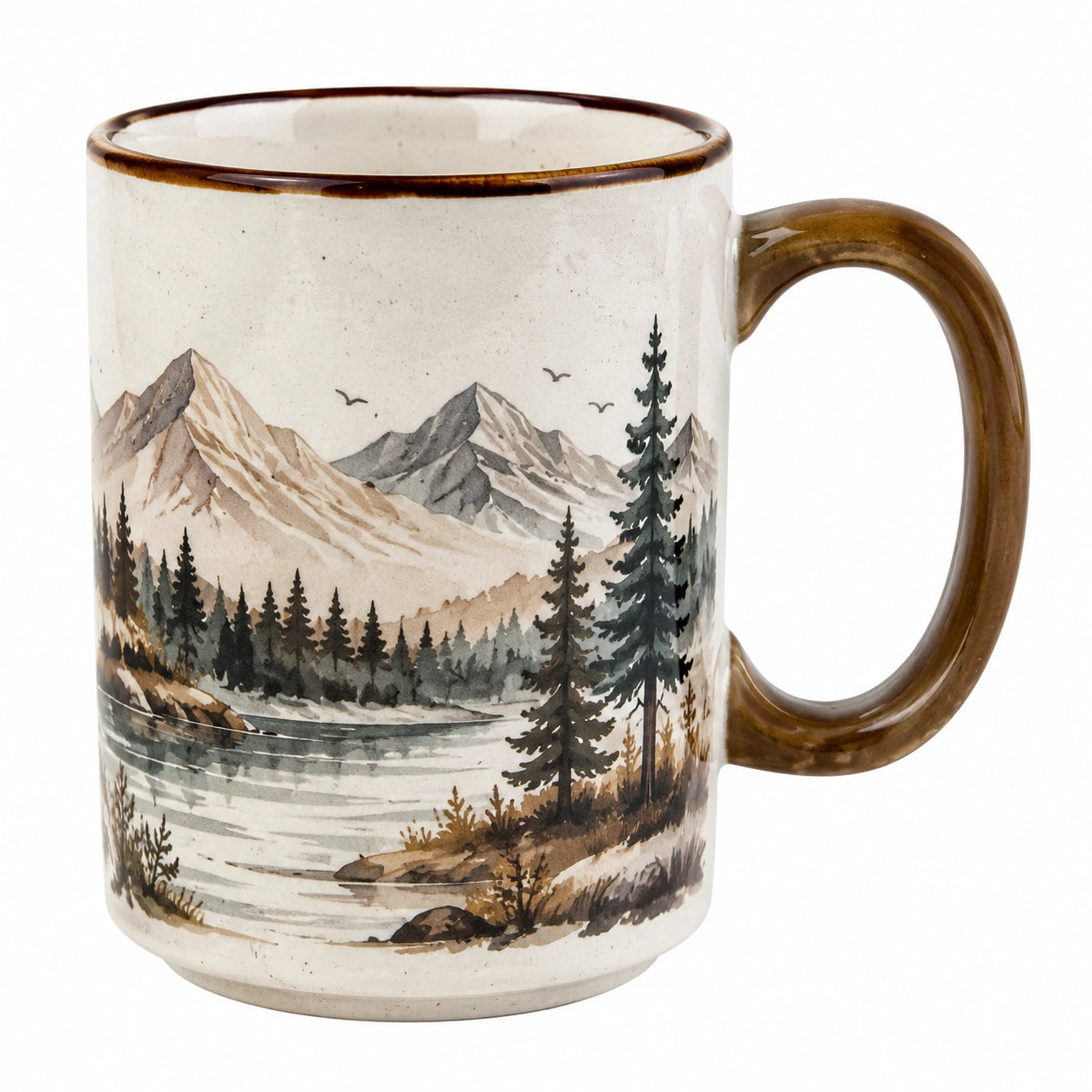 Tazza in ceramica con paesaggio montano 350ml