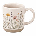 Tazza in Ceramica con Motivo Floreale 350ml Beige